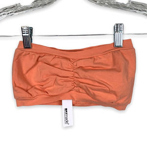 LAmade orange strapless bandeau bralette size medium